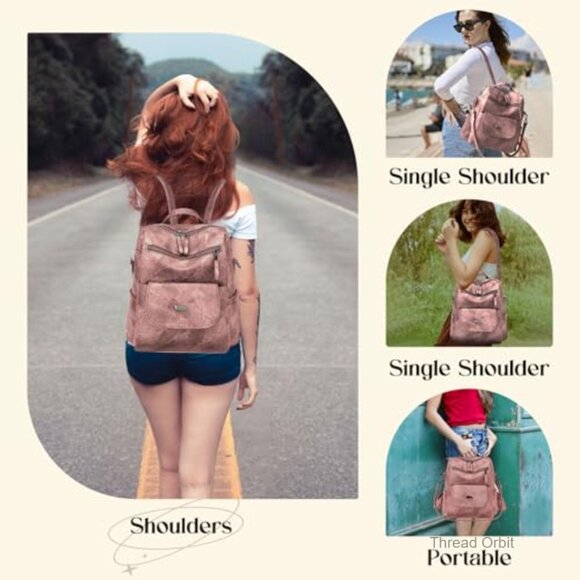 Small Waterproof Anti-Theft Convertible Backpack Purse for Women main image 6